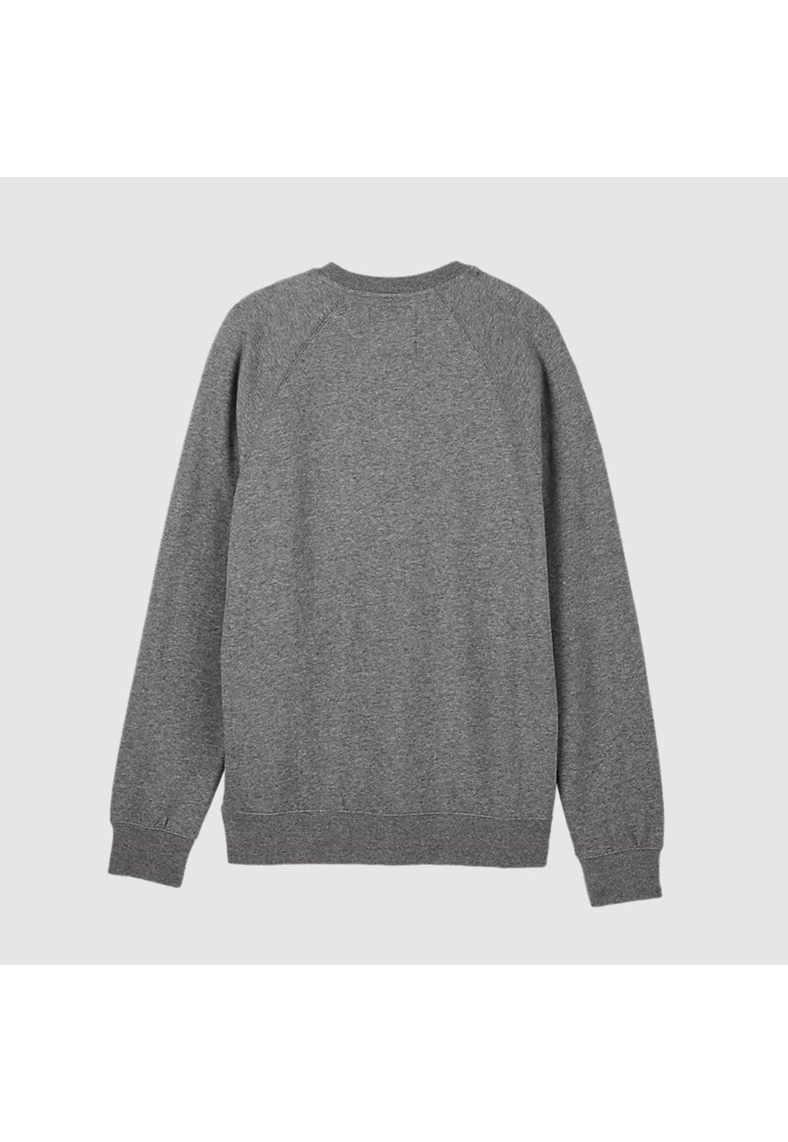 Poleron Lifestyle Sin Capucha Absolute Crew Gris Fox-1