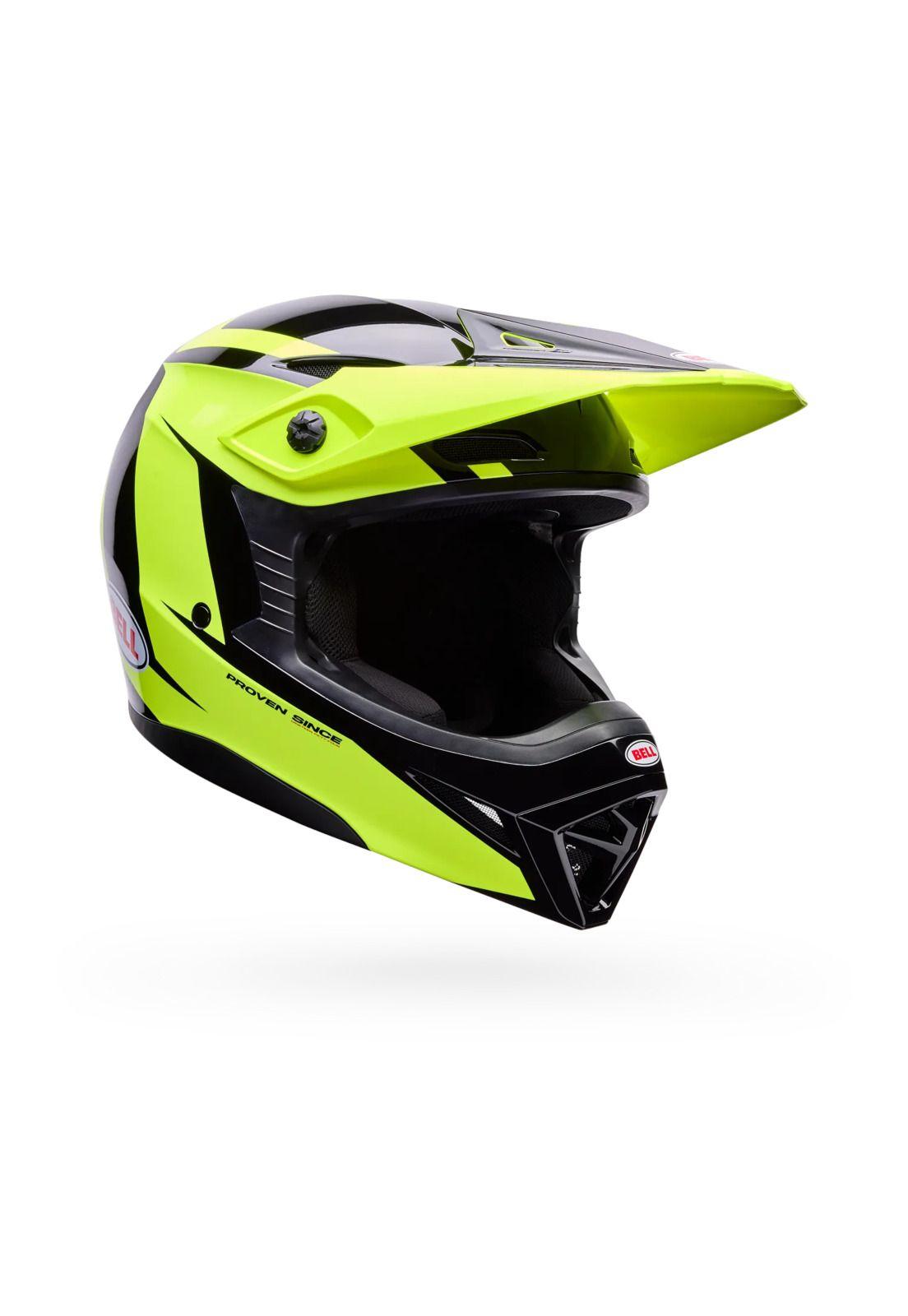 Casco Moto Niño MX-10 Mips Talon  Amarillo/Negro Bell-1