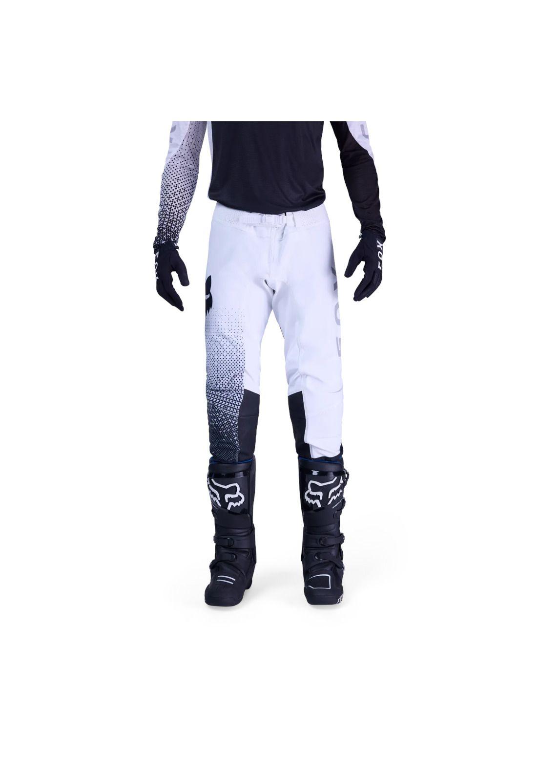 Pantalon Moto Flexair Fracture Blanco/Negro Fox-3