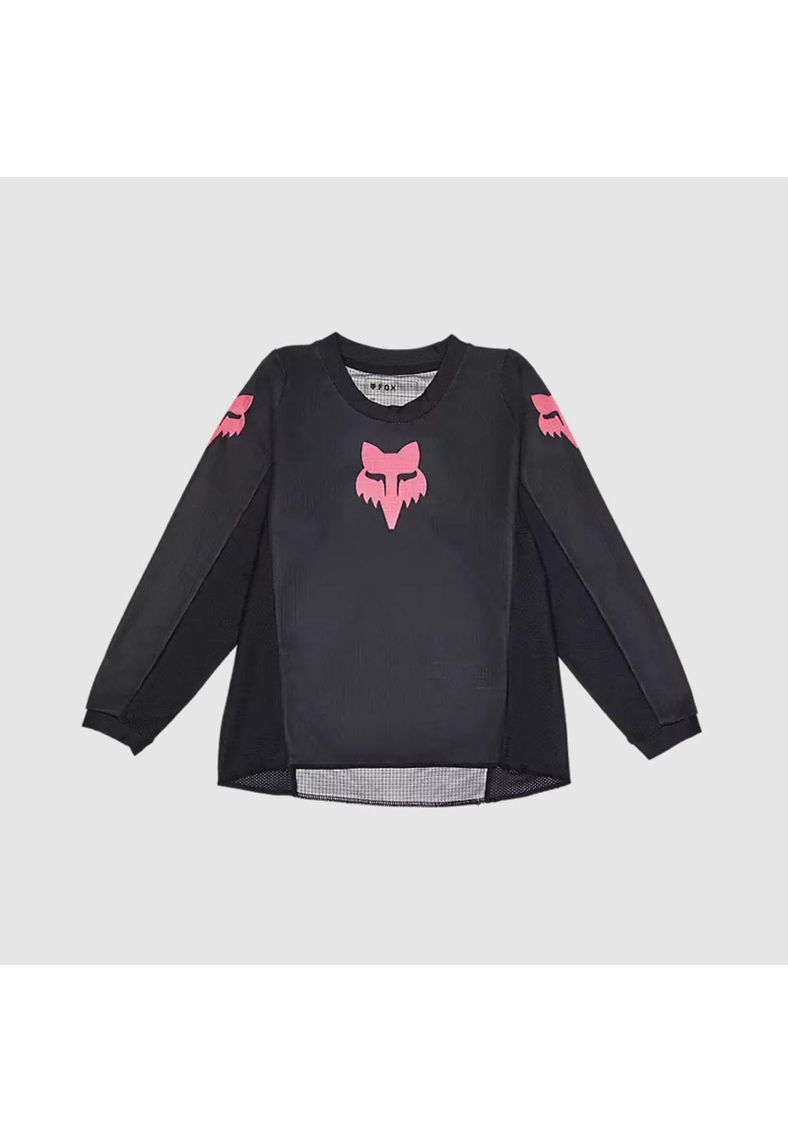 Polera Moto Infantil 180 Blackout Negro Fox-0