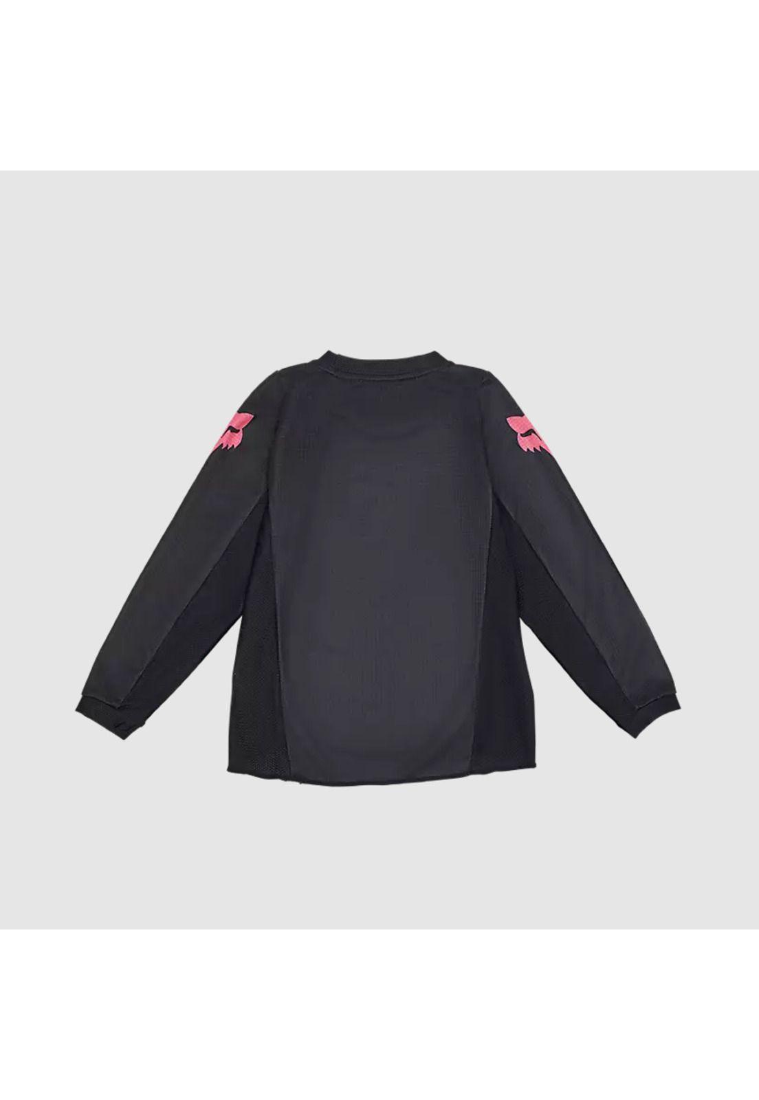 Polera Moto Infantil 180 Blackout Negro Fox-1