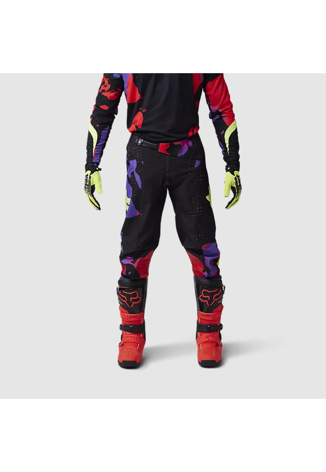 Pantalon Moto 360 Throttle Negro/Rojo Fox-2