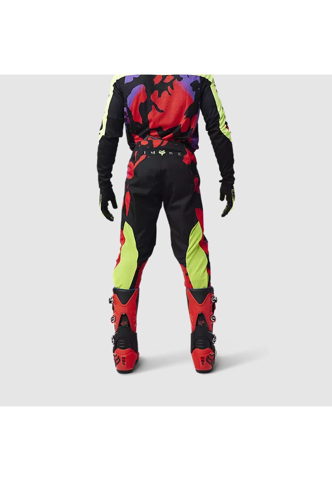 Pantalon Moto 360 Throttle Negro/Rojo Fox-3