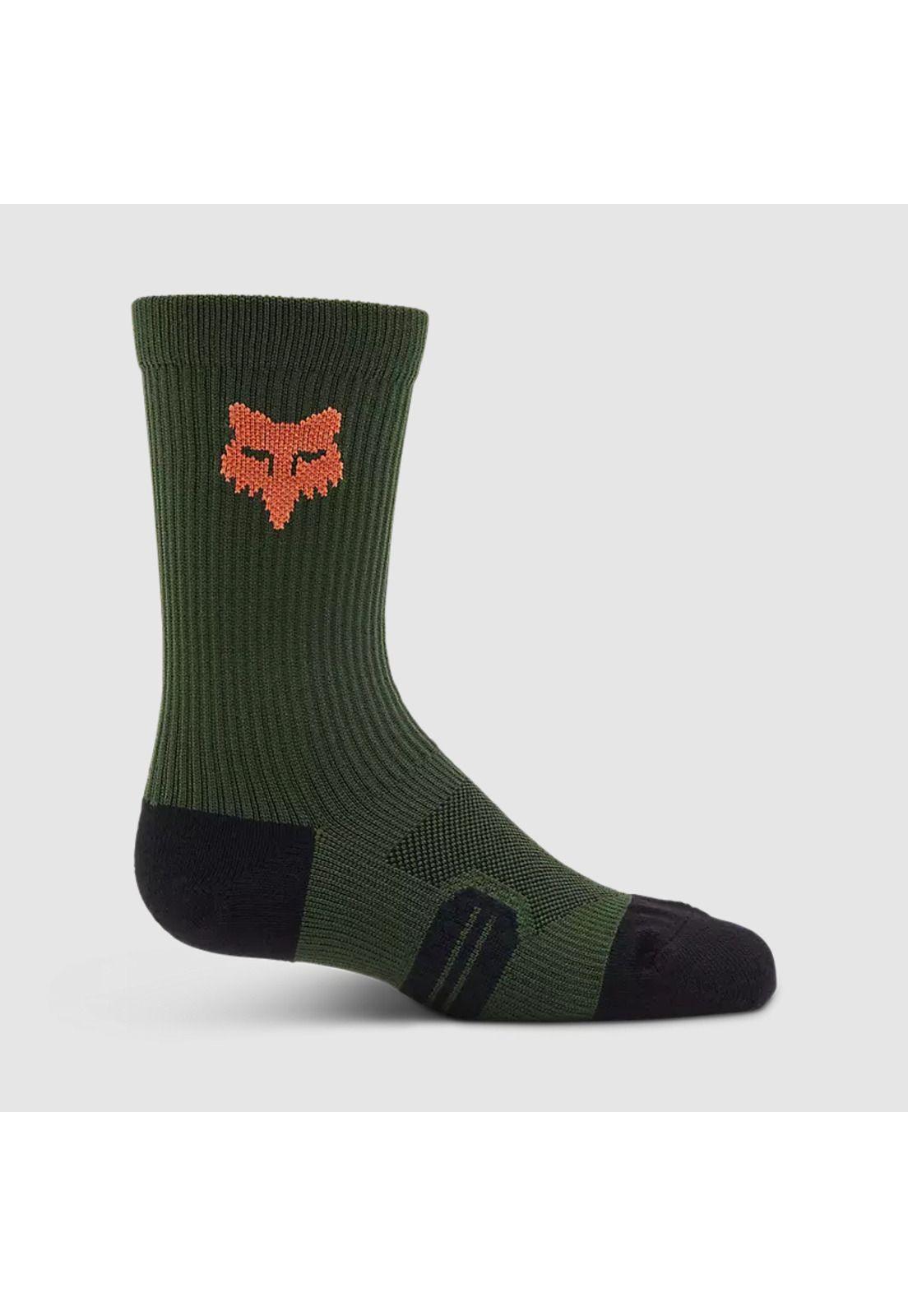 Calcetines Bicicleta Niño Ranger Crew 6" Verde Fox-0