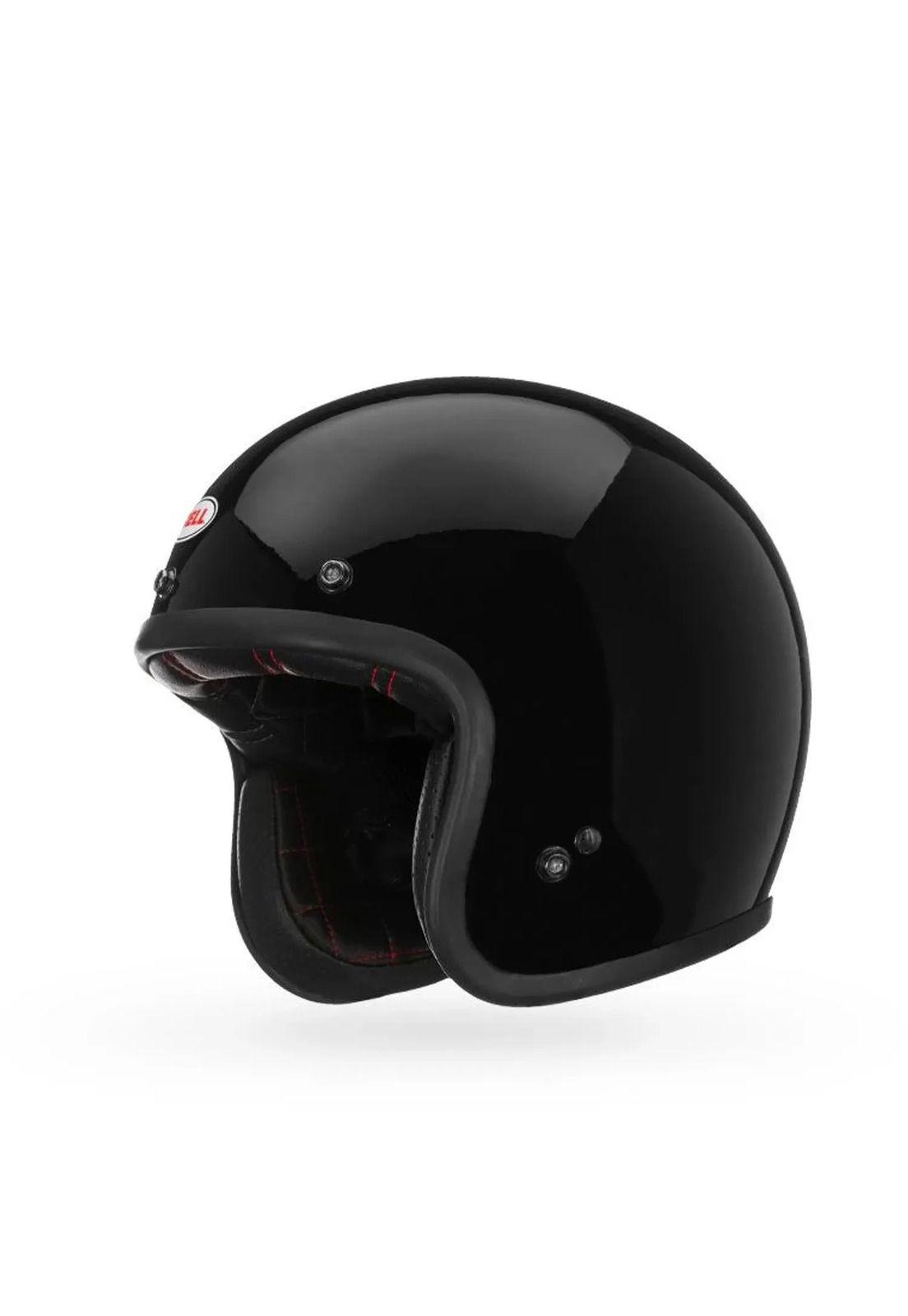 Casco Moto Calle Custom 500 Negro Certificado QR Bell-0