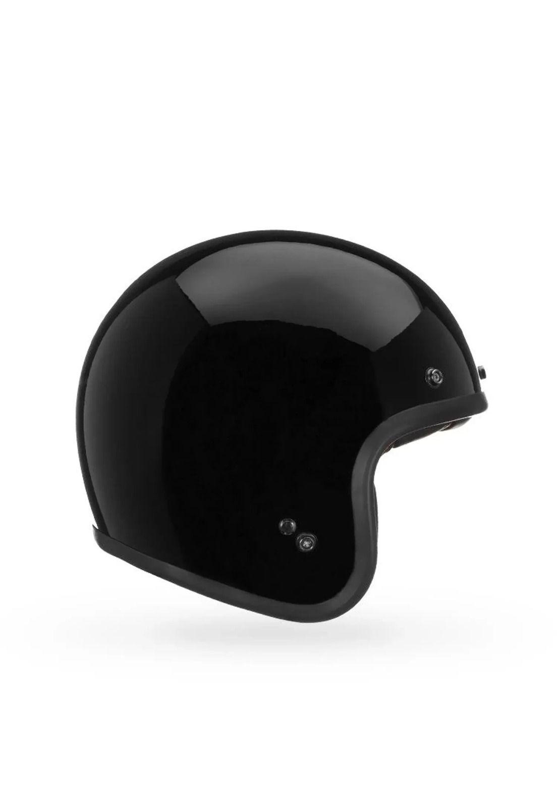 Casco Moto Calle Custom 500 Negro Certificado QR Bell-1