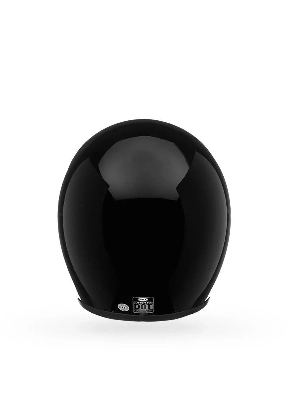 Casco Moto Calle Custom 500 Negro Certificado QR Bell-3