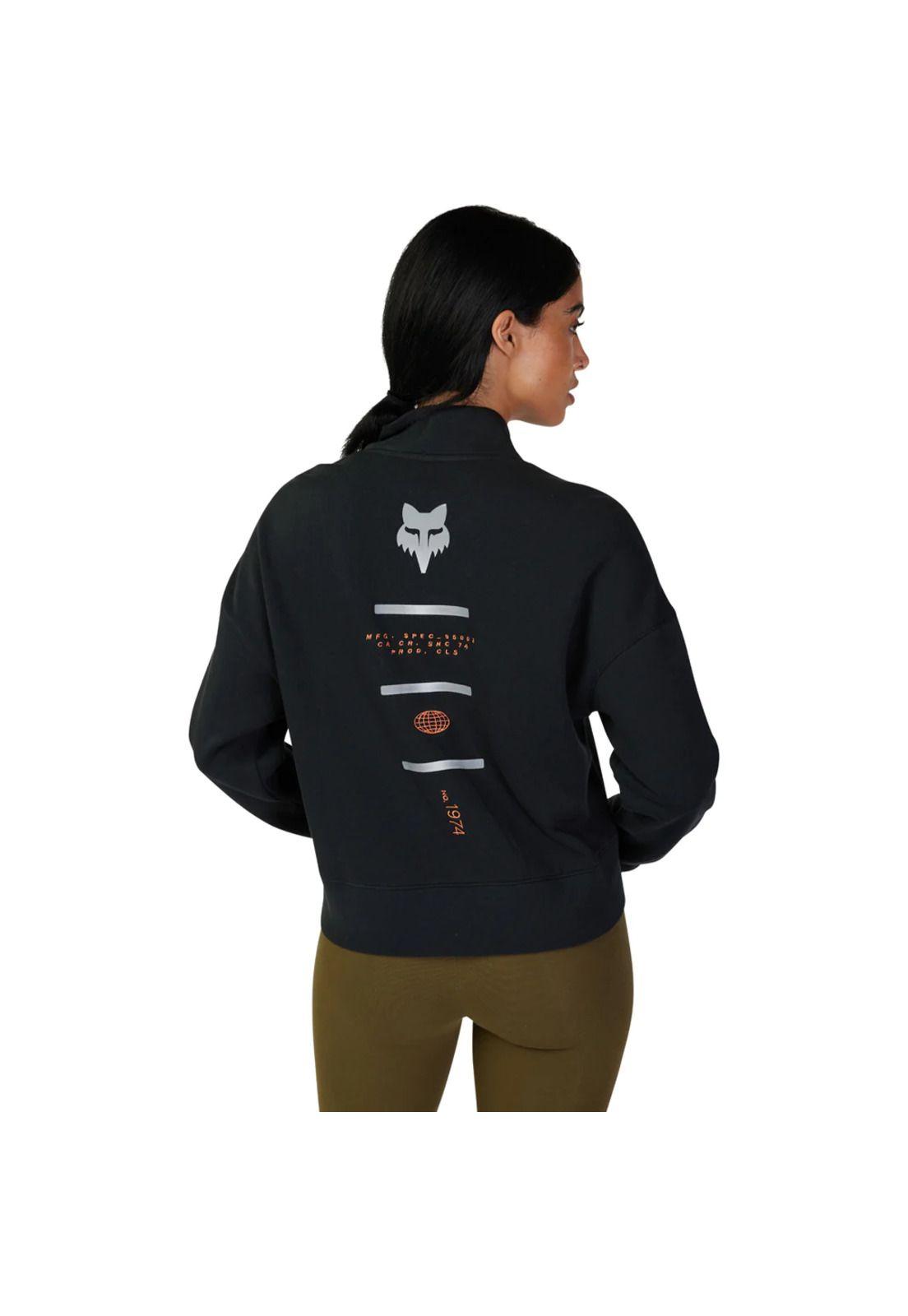 Poleron Lifestyle Mujer Magnetic Negro Fox-3