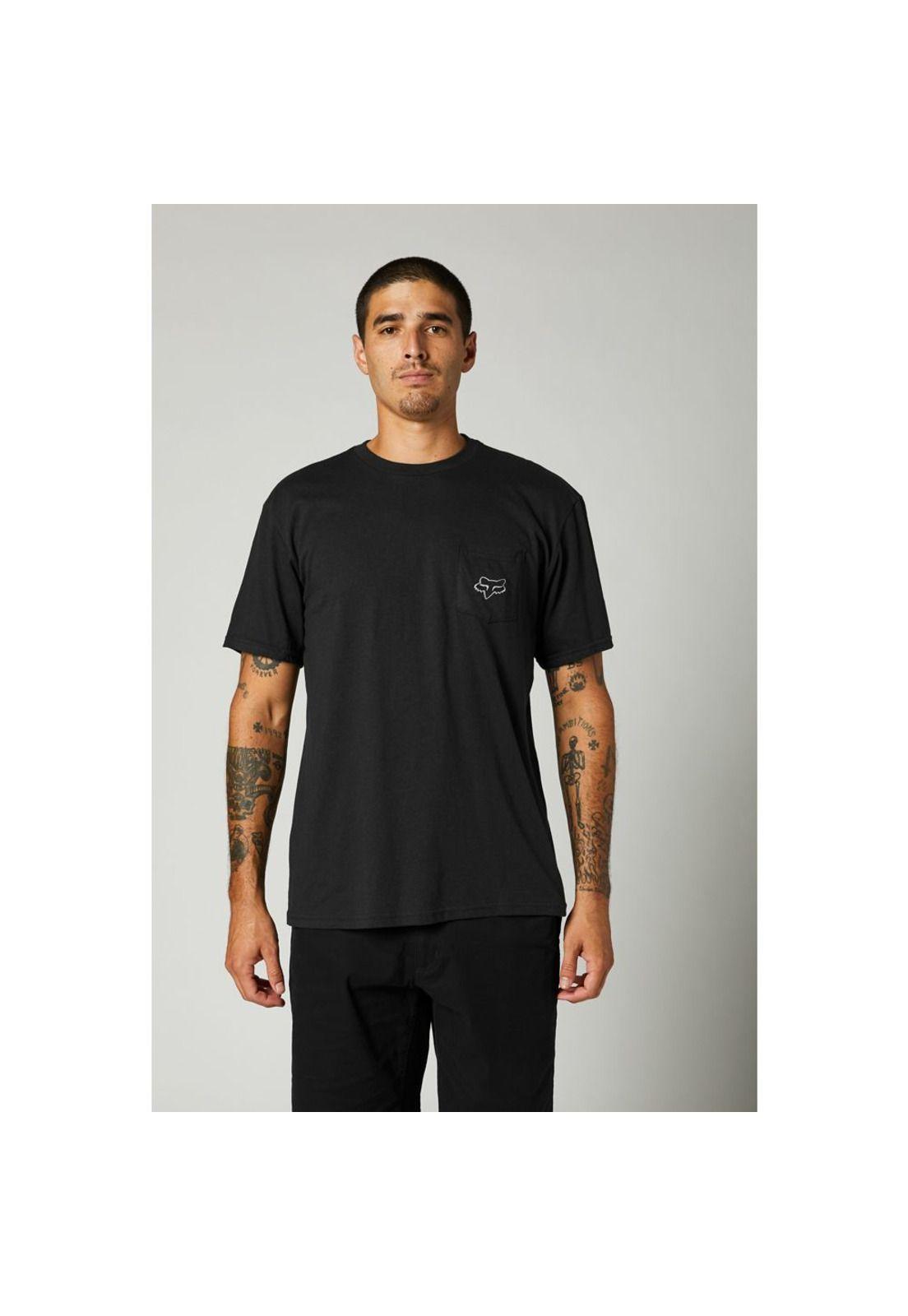 Polera Lifestyle Bronca SS Pocket Tee Negro Fox-2