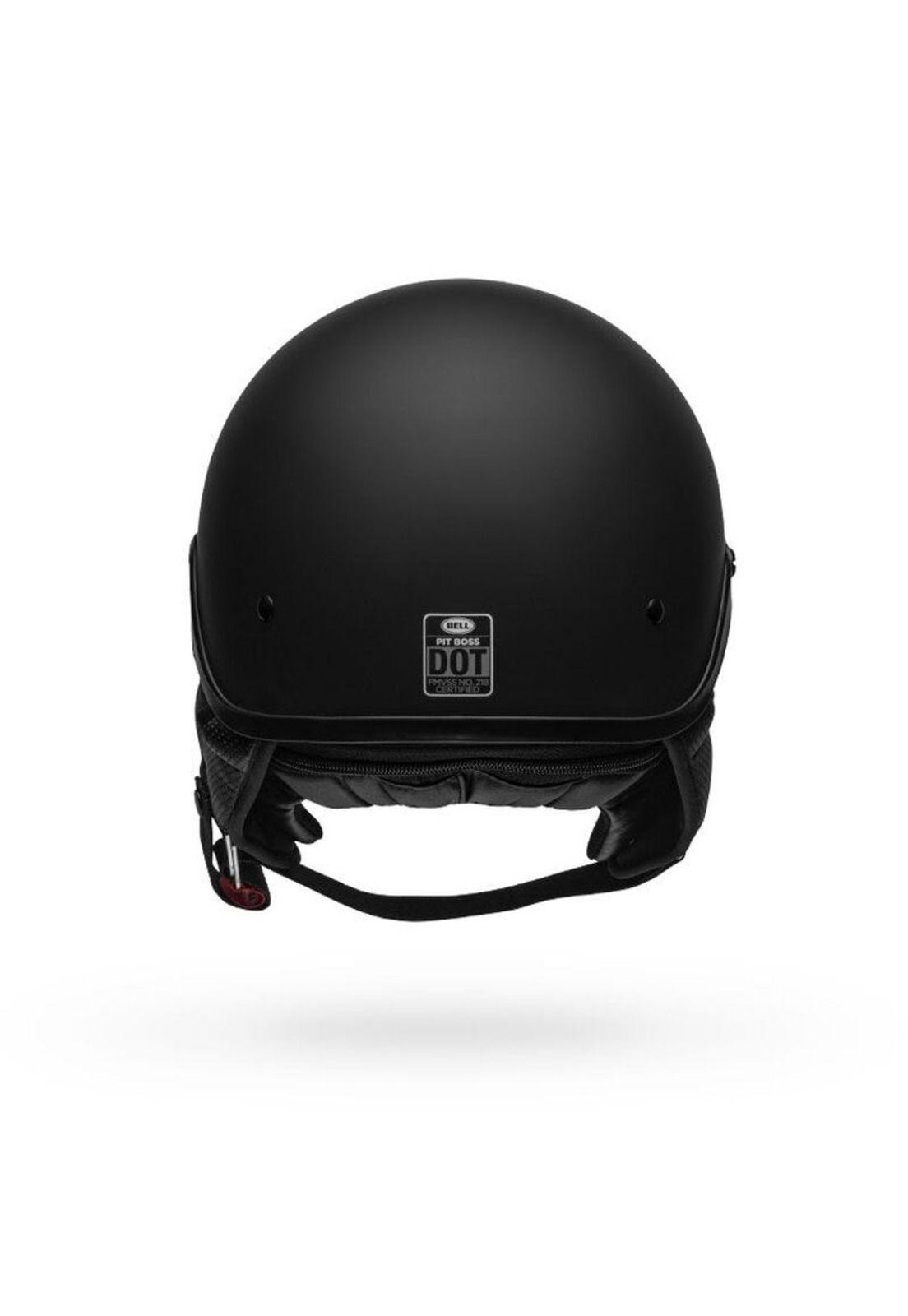 Casco Moto Calle Pit Boss Negro Matte Bell-6