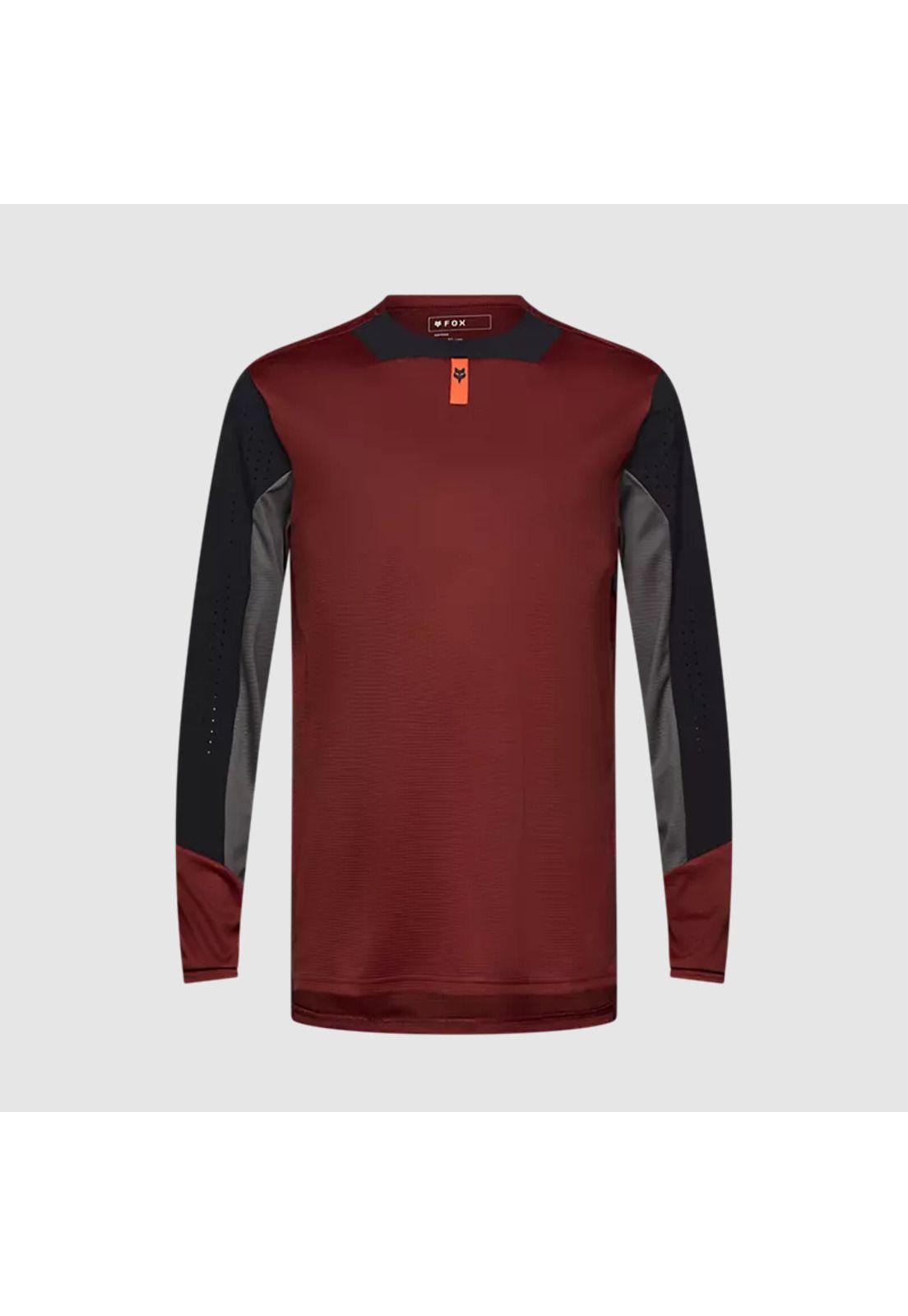 Polera Bicicleta Defend Manga Larga Marron Fox-0