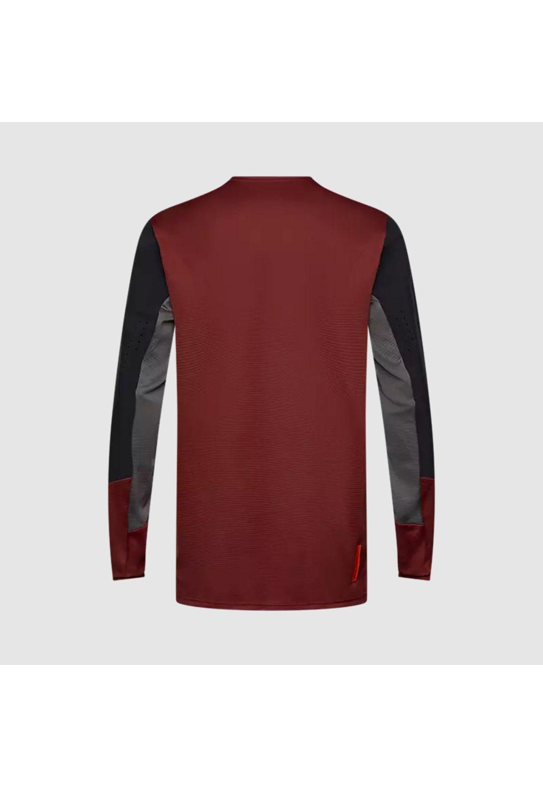 Polera Bicicleta Defend Manga Larga Marron Fox-1