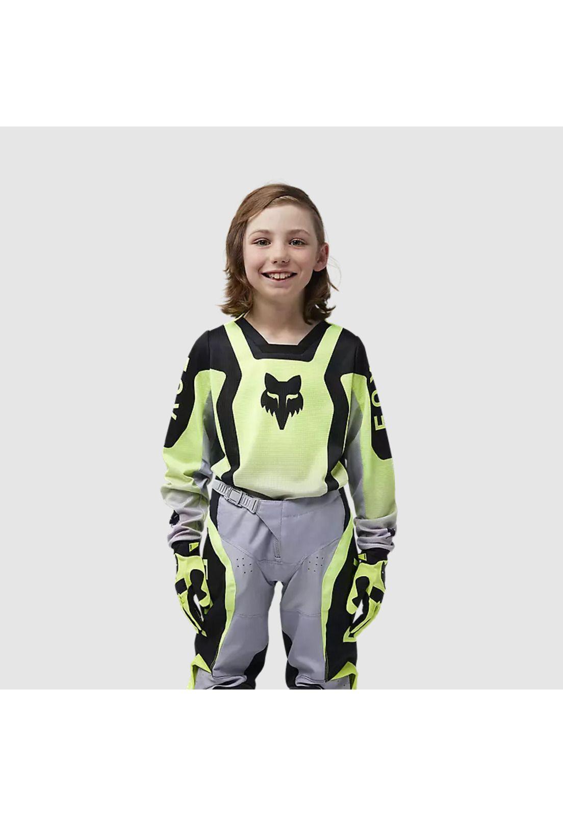 Polera Moto Niño 180 Lean Amarillo Fox-2