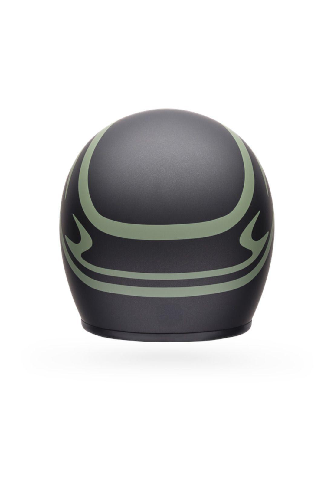 Casco Moto Custom 500 Slap Negro/Verde Bell-3