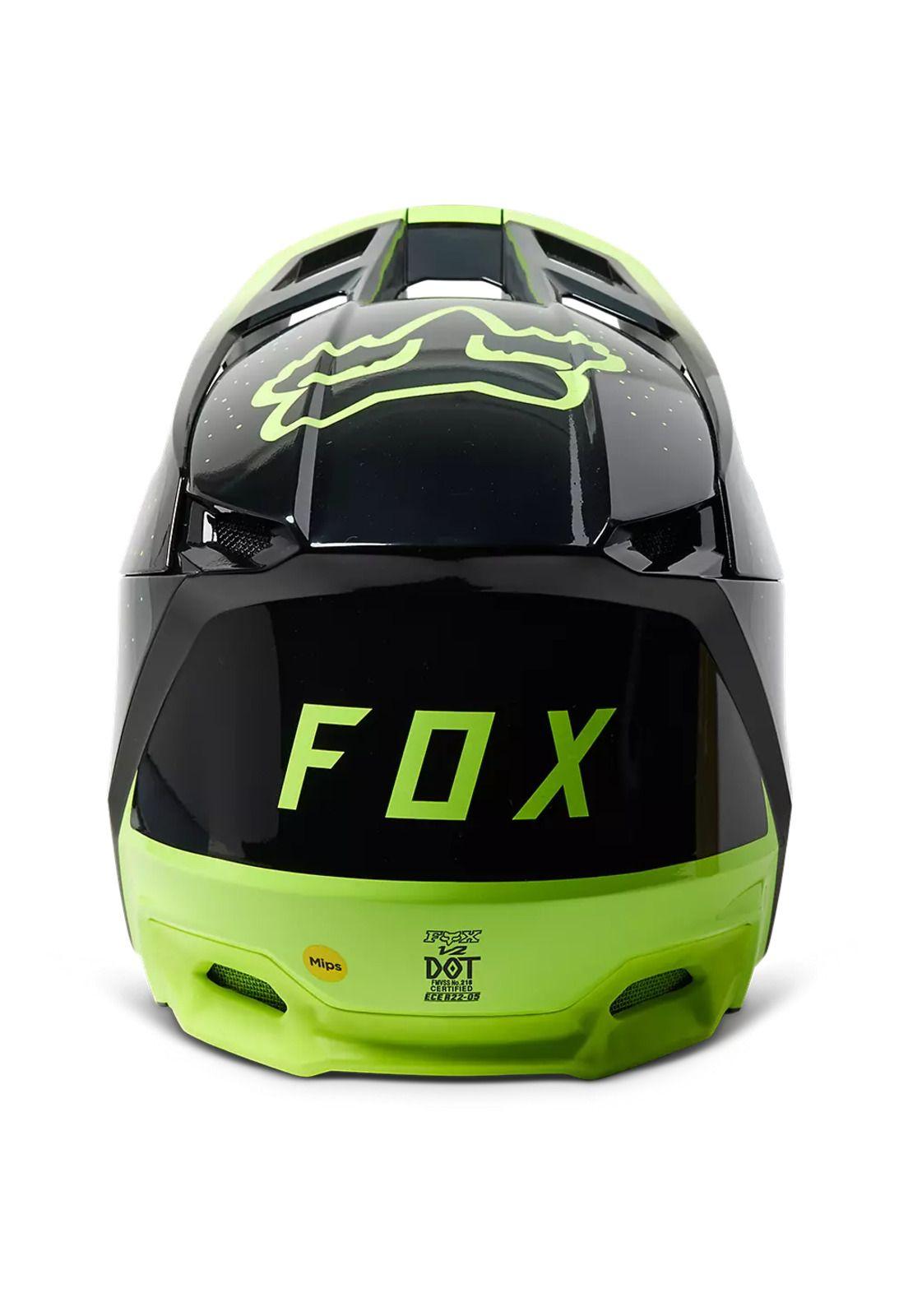 Casco Moto V2 Vizen Amarillo Fox-5