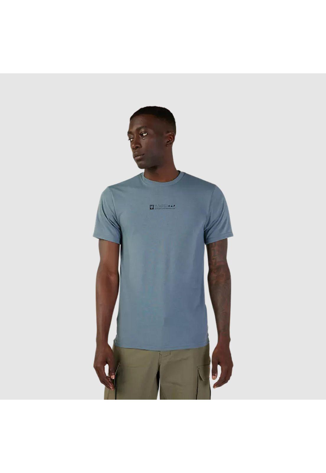 Polera Lifestyle Base Over Azul Acero Fox-0