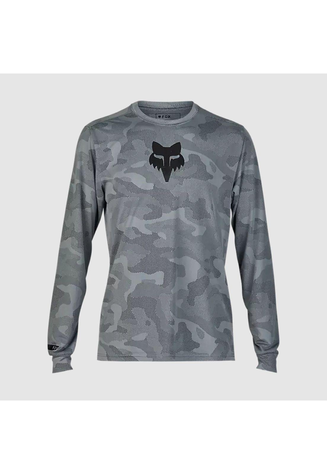 Polera Bicicleta Ranger TruDri™ Manga Larga Gris Fox-0