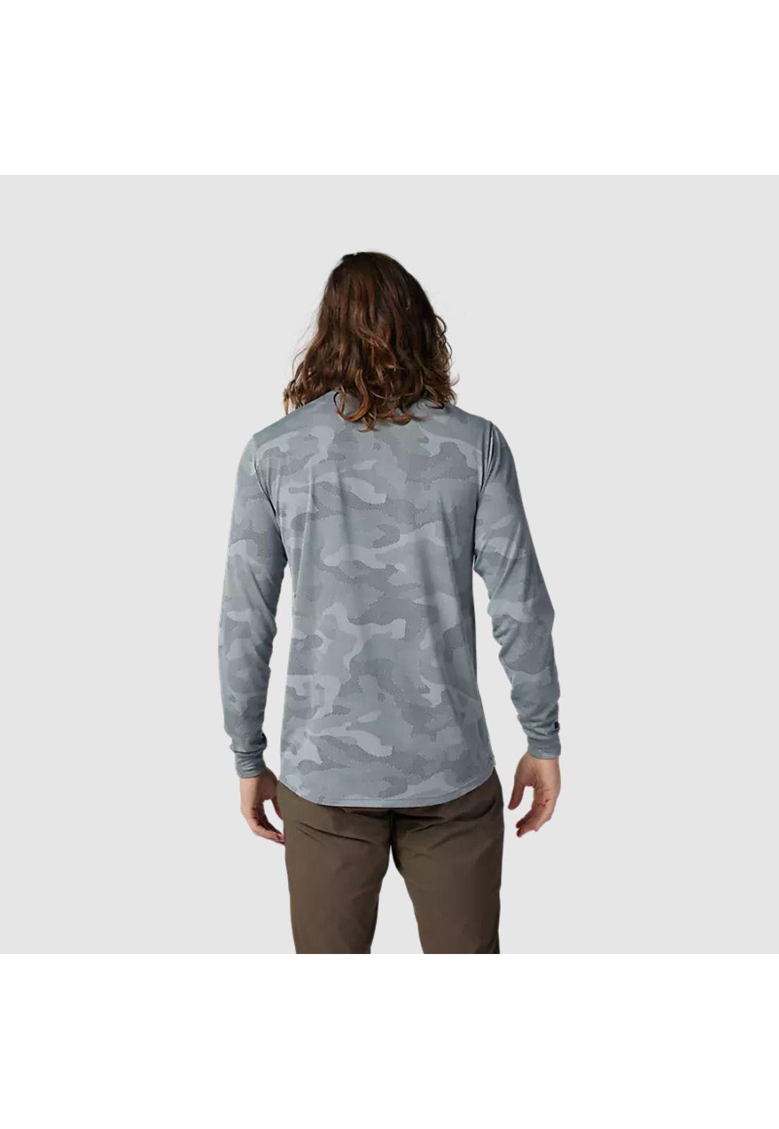 Polera Bicicleta Ranger TruDri™ Manga Larga Gris Fox-3