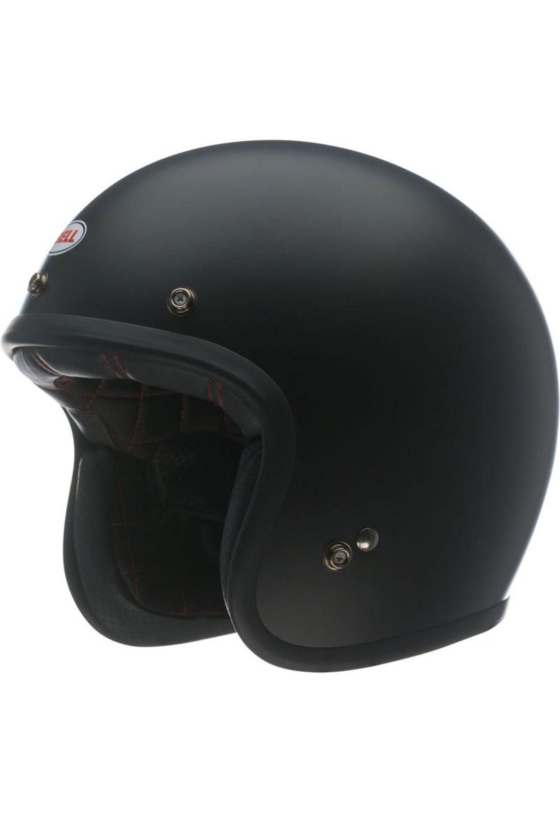 Casco Moto Calle Custom 500 Negro Solido Bell-0