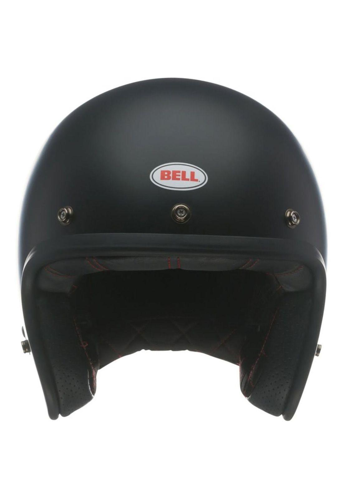 Casco Moto Calle Custom 500 Negro Solido Bell-1
