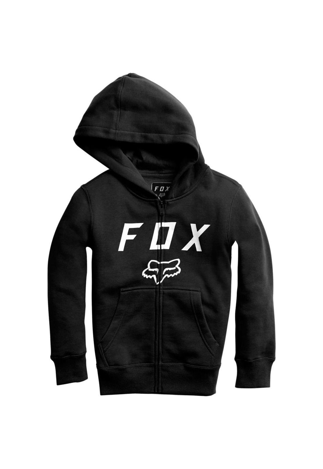 Poleron Lifestyle Niño Legacy Moth Zip Negro Fox-0