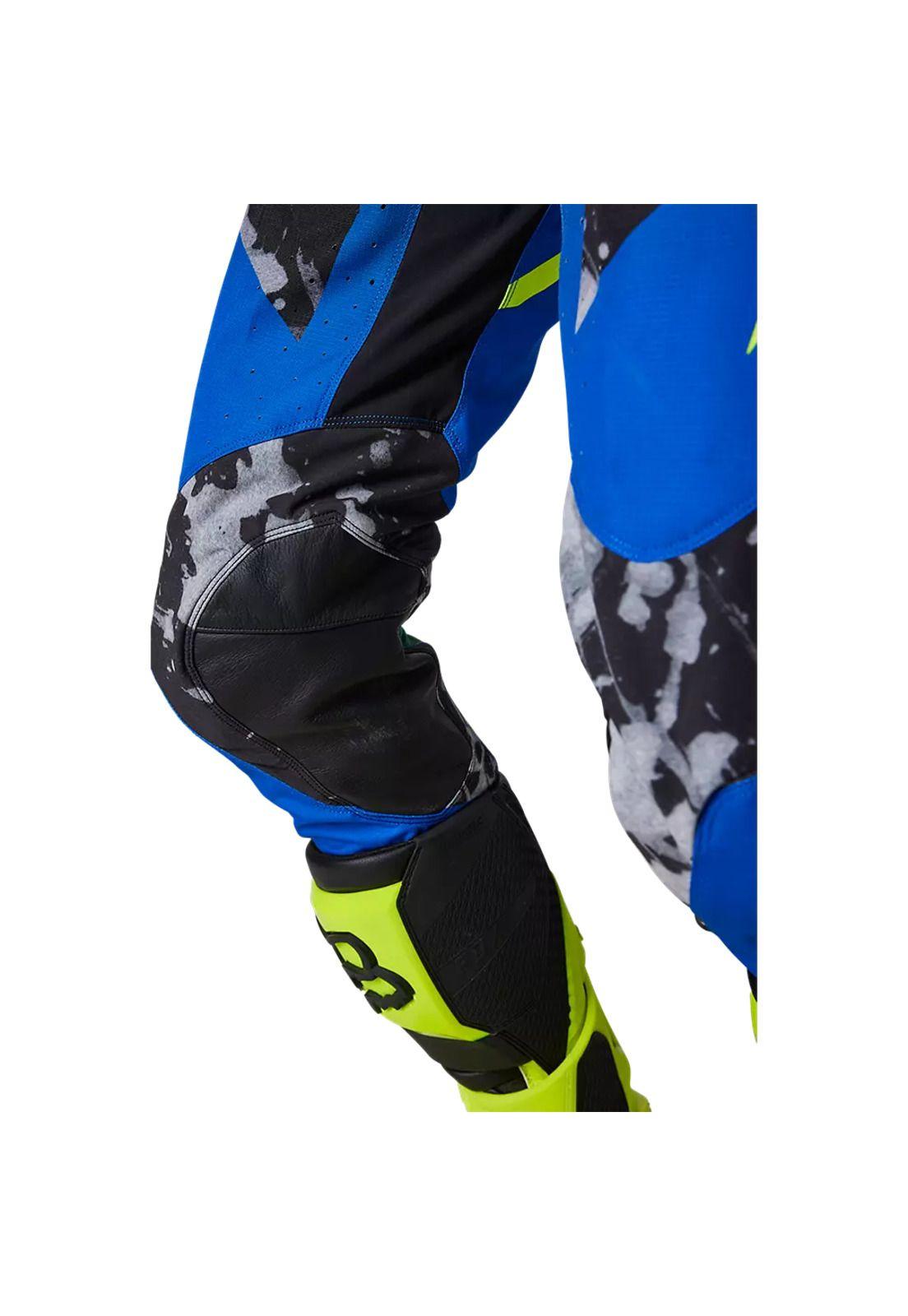Pantalon Moto 360 Dkay Azul/Negro/Amarillo Fox-4