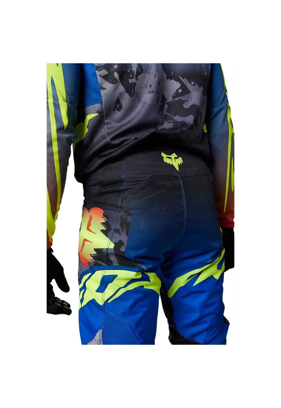 Pantalon Moto 360 Dkay Azul/Negro/Amarillo Fox-5
