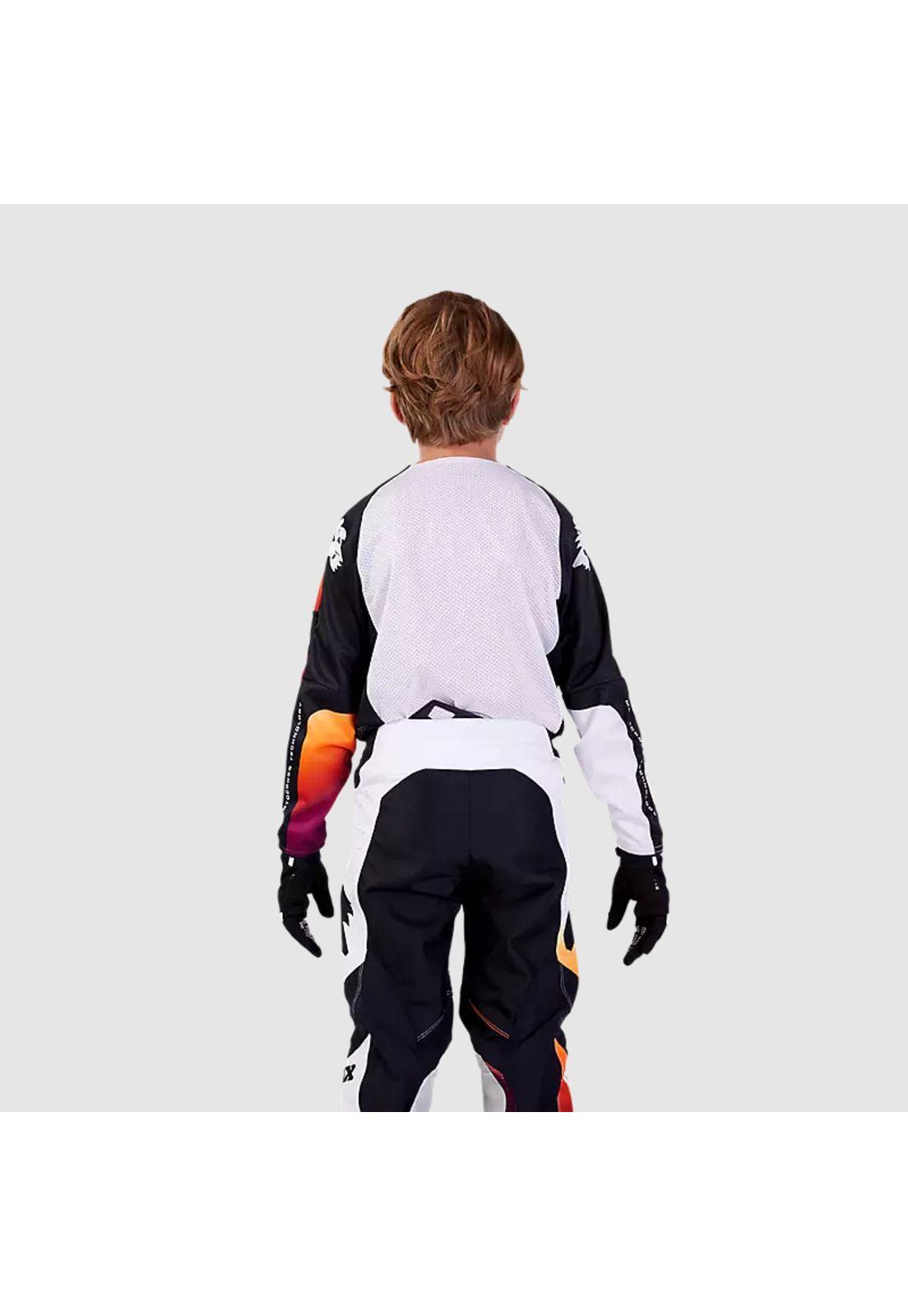 Polera Moto Niño 360 Streak Blanco Fox-2
