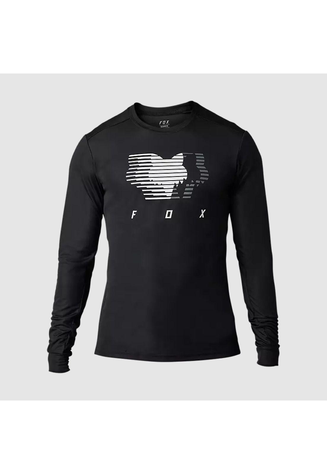 Polera Bicicleta Ranger Dayto Manga Larga Negro Fox-0