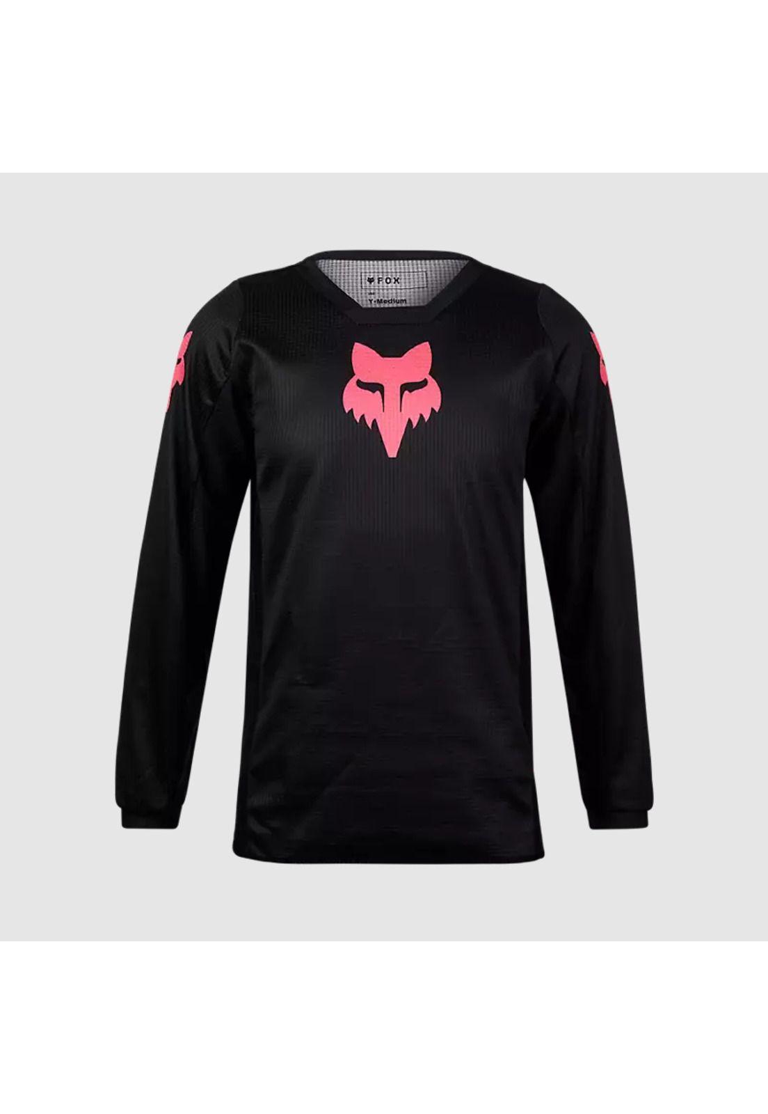 Polera Moto Niña 180 Blackout Negro Fox-0