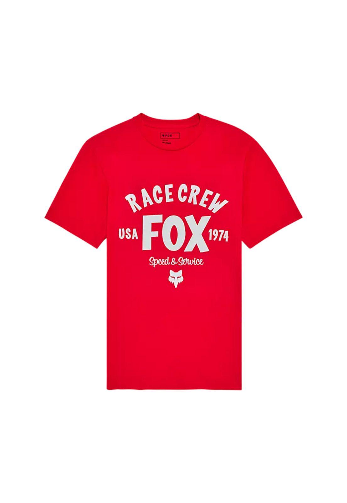 Polera Lifestyle Slogan Premium Rojo Fox-0