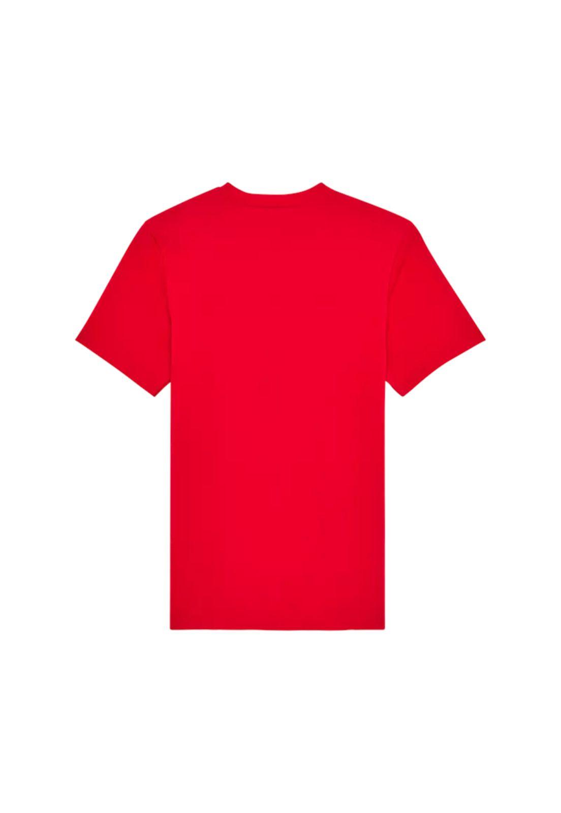 Polera Lifestyle Slogan Premium Rojo Fox-1