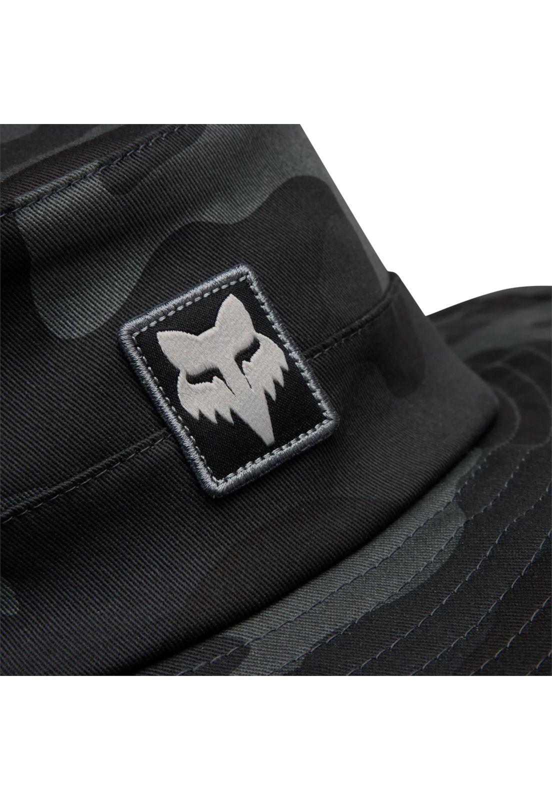 Gorro Lifestyle Base Over Sun Hat Negro Camo Fox-2
