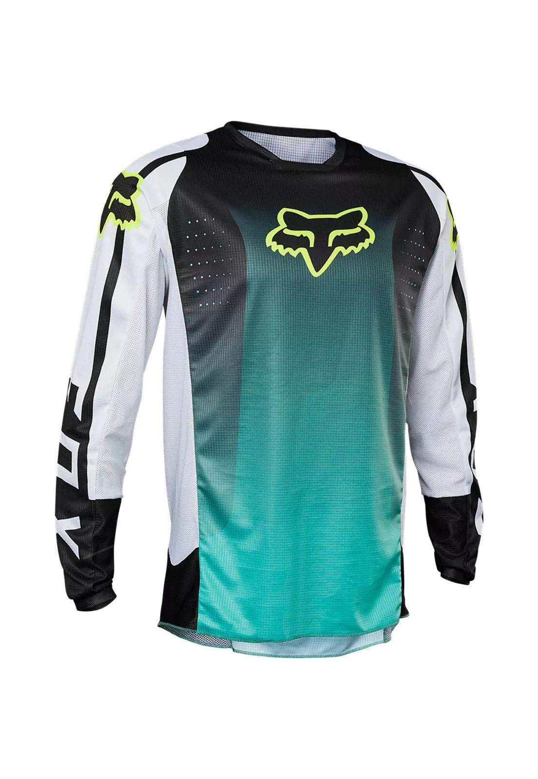Polera Moto 180 Leed Celeste/Blanco Fox-0