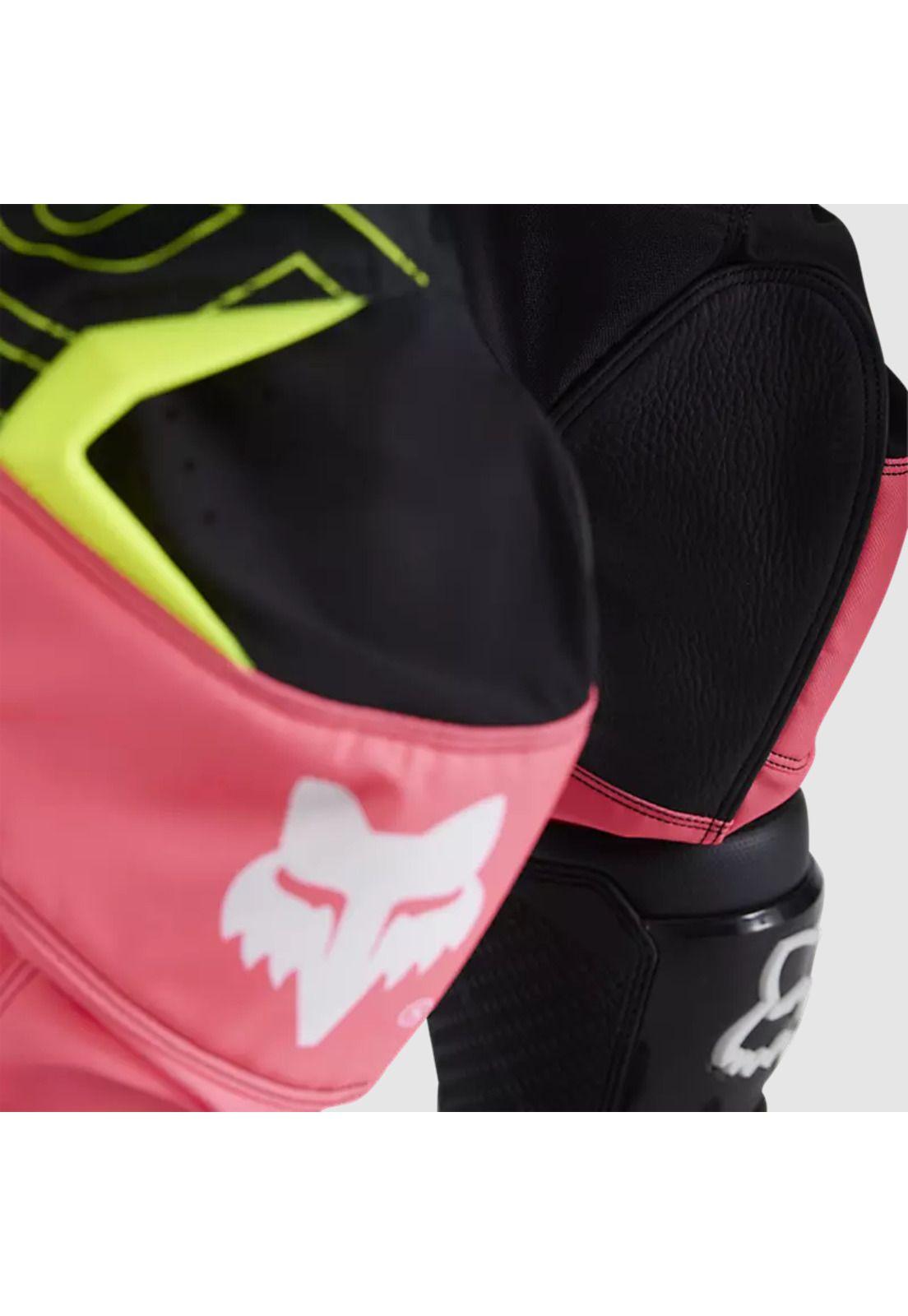Pantalon Moto Niño 180 Elevated Negro/Rosado Fox-5