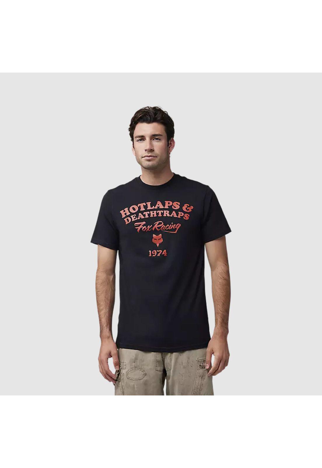 Polera Lifestyle Hotlaps Premium Negro Fox-2