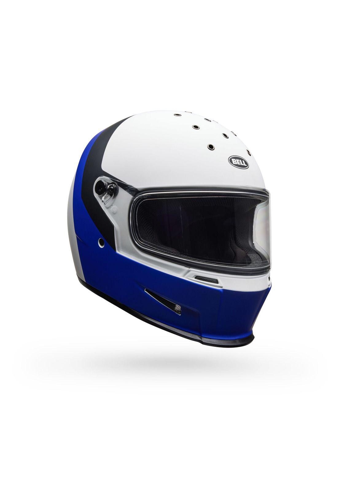 Casco Moto Eliminator Menace Azul/Blanco Bell-0
