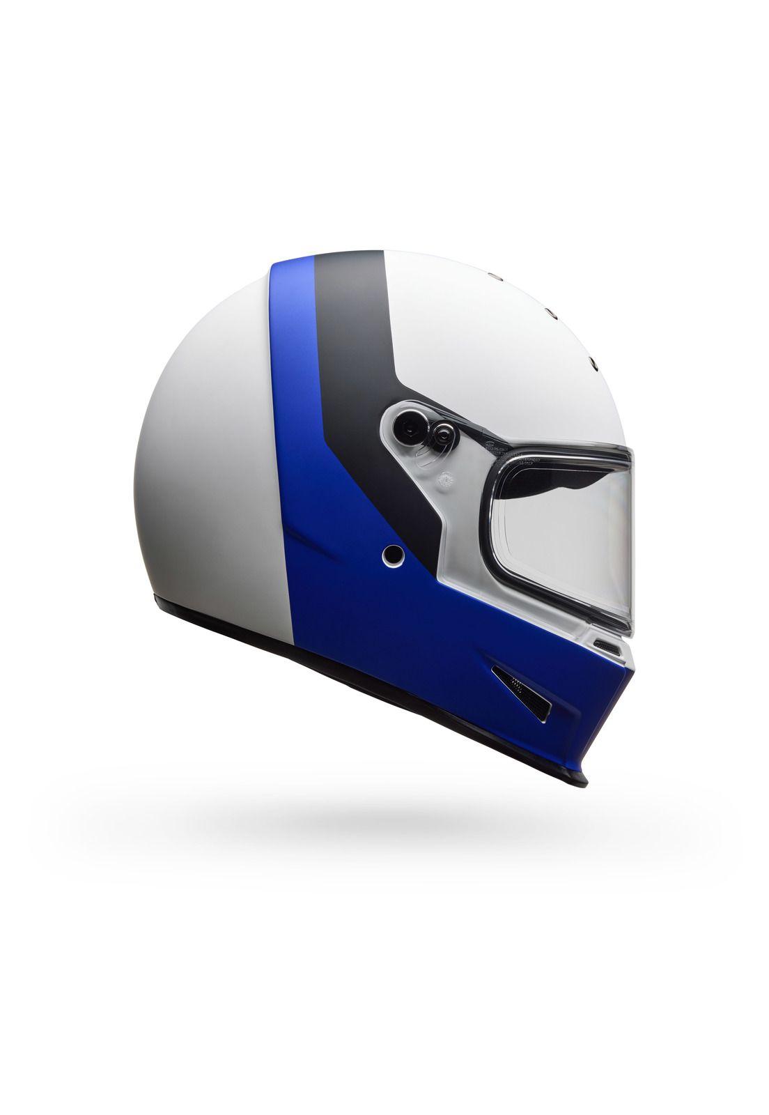 Casco Moto Eliminator Menace Azul/Blanco Bell-1