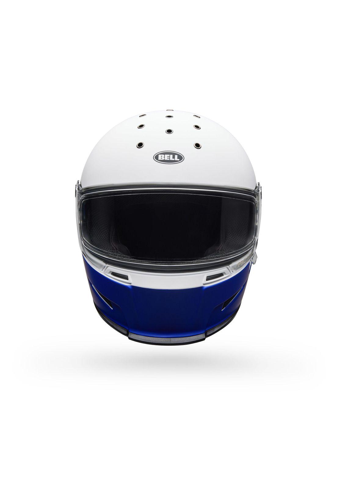 Casco Moto Eliminator Menace Azul/Blanco Bell-2