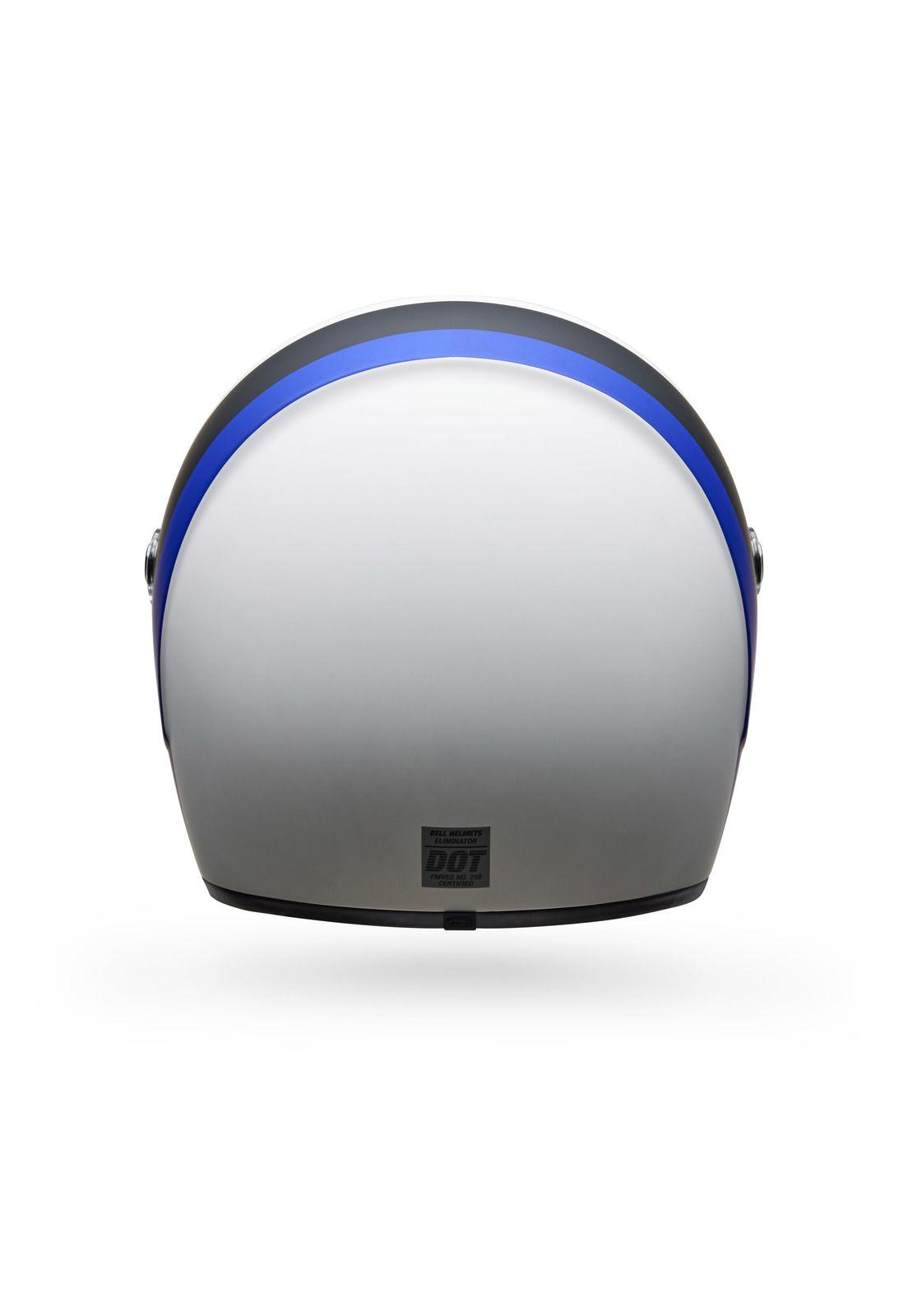 Casco Moto Eliminator Menace Azul/Blanco Bell-3