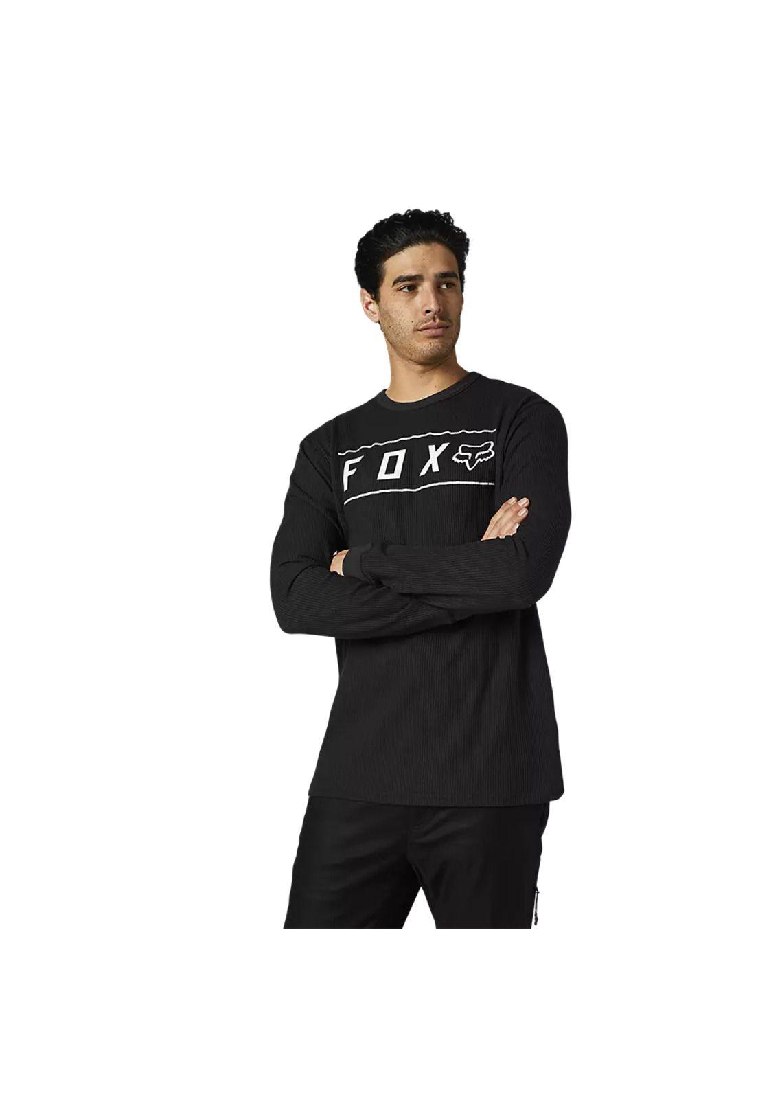 Polera Lifestyle Manga Larga Pinnacle Negro Fox-2