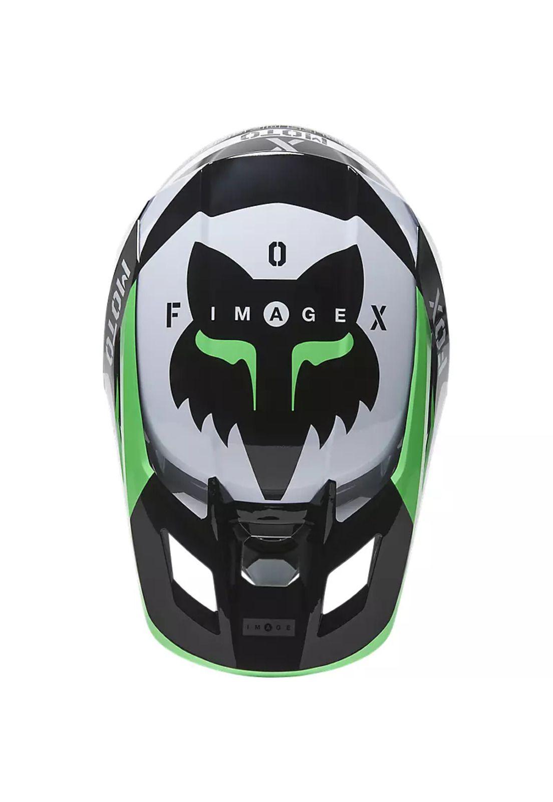 Casco Moto V2 Nobyl Blanco/Negro Fox-3