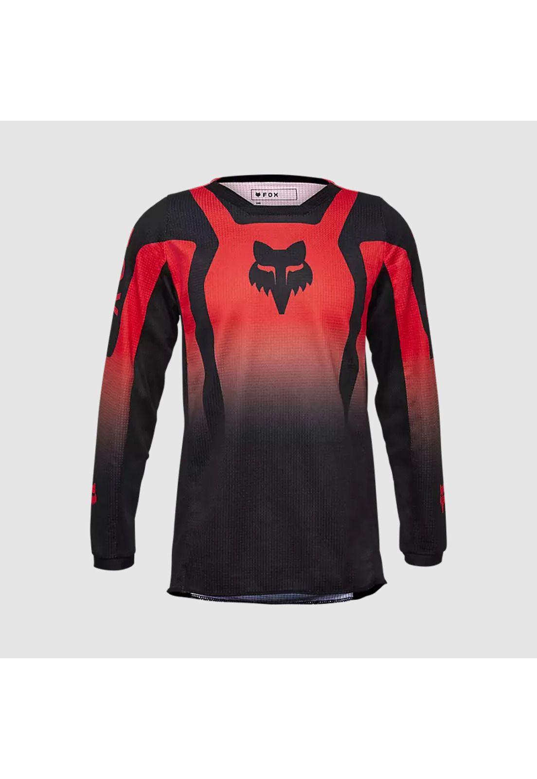 Polera Moto Niño 180 Lean Rojo Fox-0