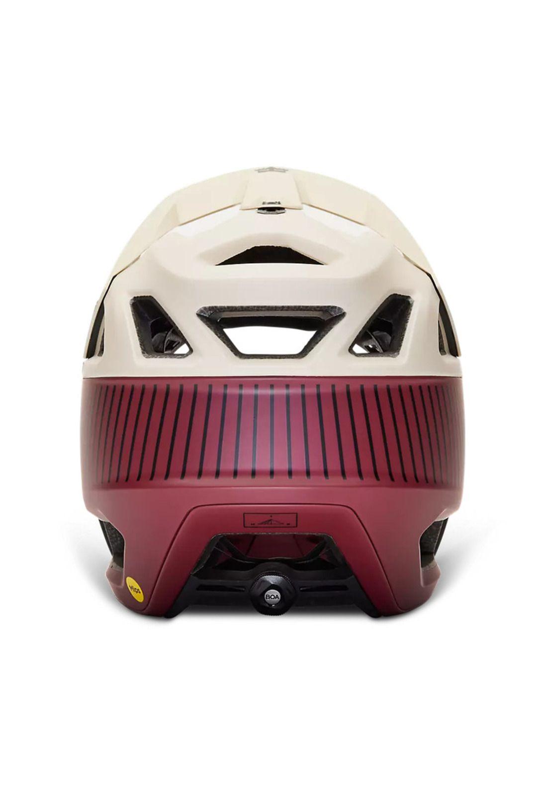 Casco Bicicleta Proframe RS Mash Blanco/Burdeo Fox-3