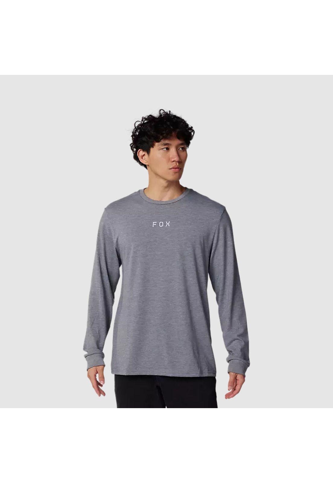 Polera Lifestyle Magnetic Manga Larga Gris Fox-0