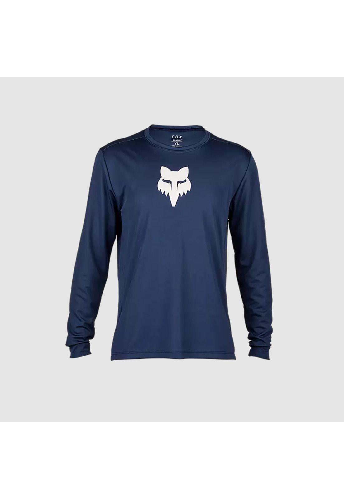 Polera Bicicleta Niño Ranger Manga Larga Azul Marino Fox-0