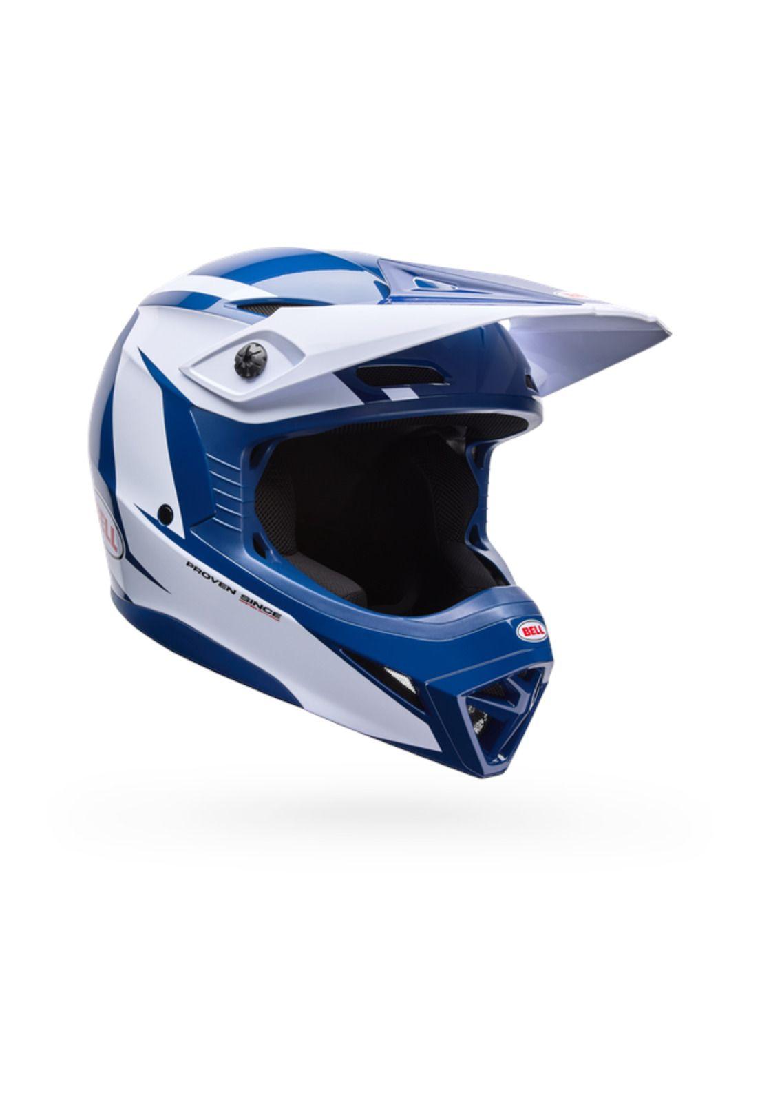 Casco Moto MX-10 Azul/Blanco Bell-0