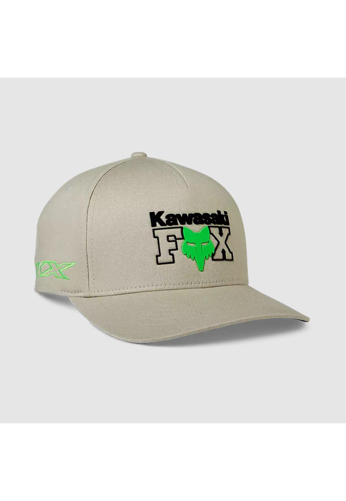 Gorro Jockey Lifestyle Flexfit Kawasaki Gris Claro Fox-0