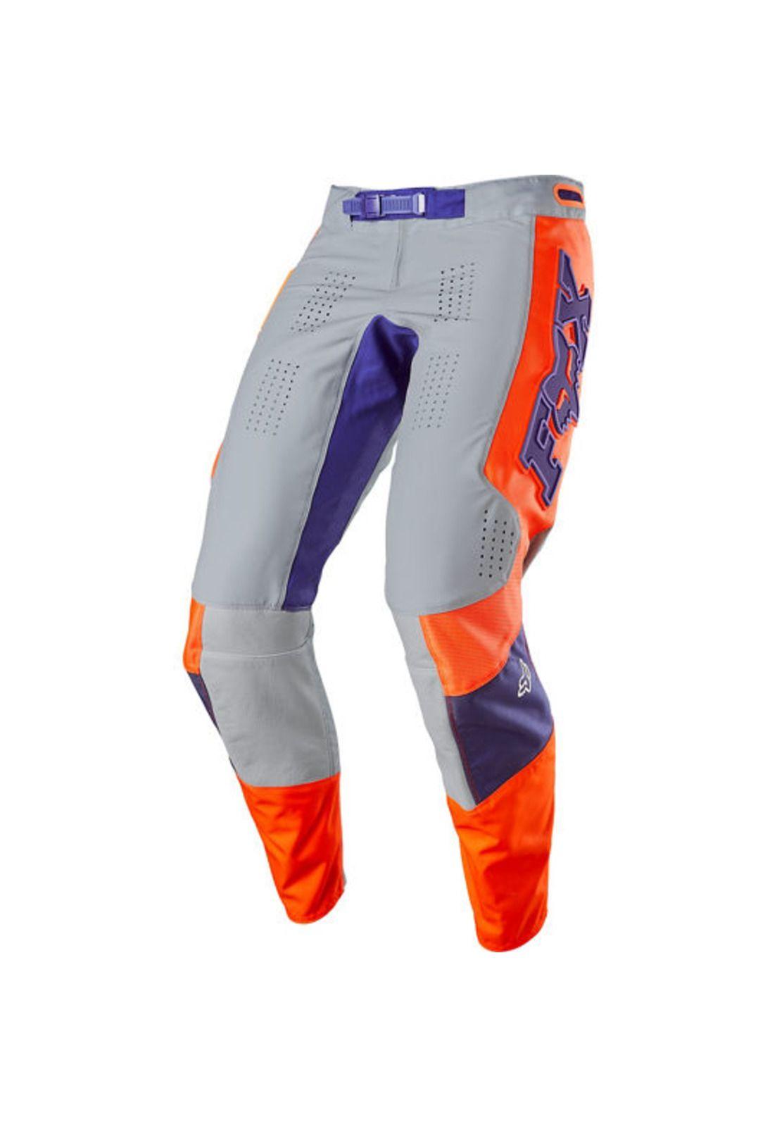 Pantalon Moto 360 Linc Gris/Naranjo Fox-0
