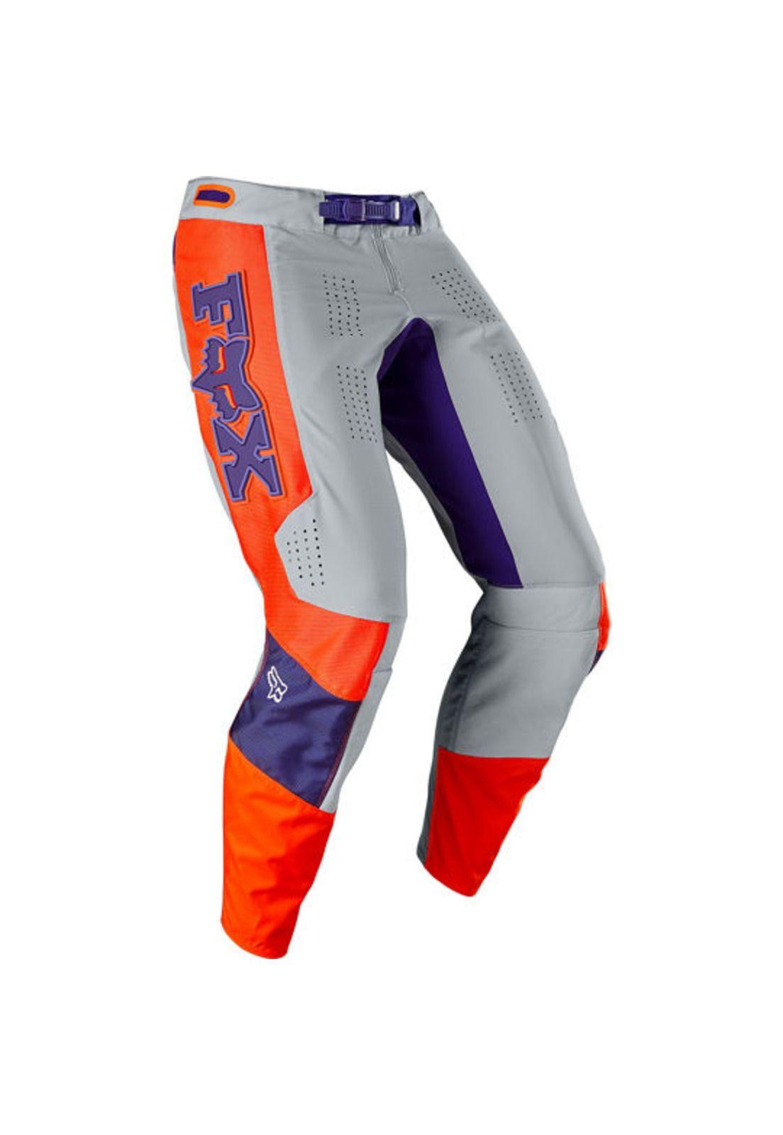 Pantalon Moto 360 Linc Gris/Naranjo Fox-2